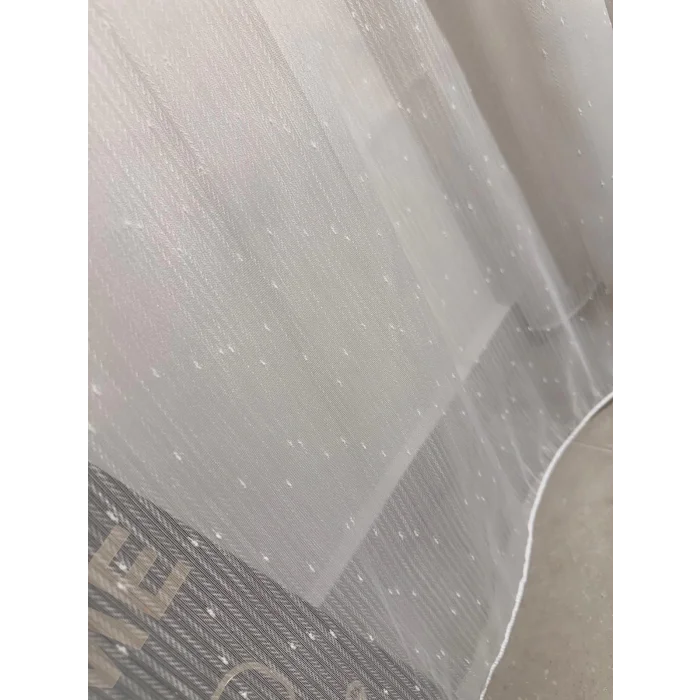 NİVEMESHOME SPEARHEAD FIR0914 AR03102 1/2,5 TIGHTLY CURLED WHITE ORGANZA CURTAIN APM