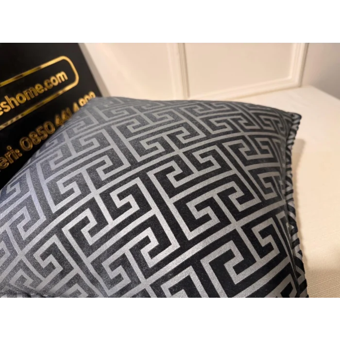 NİVEMESHOME MONET ZİGZAG FIBER FILLED PILLOW ANTHRACITE-GRAY 45 X 45