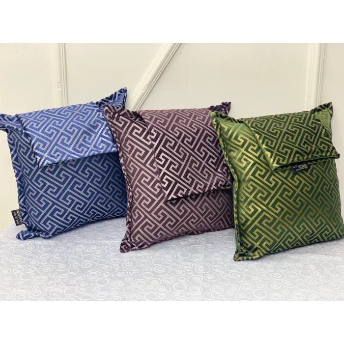 NIVEMESHOME МОНЕТ ЛАТКАНЫЙ ЗИГЗАГ ВОЛОКНИСТЫЙ ПОДУШКА ПО 45 X 45