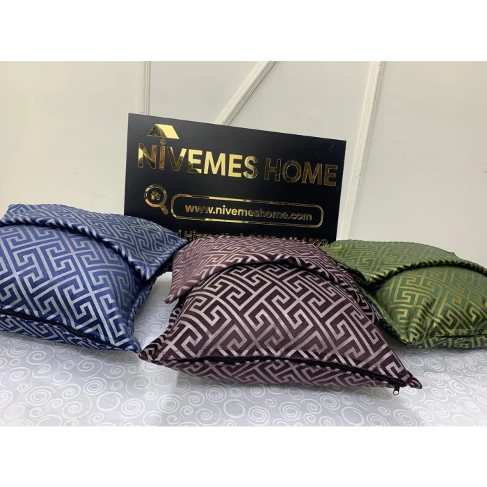 NIVEMESHOME MONET ЗИГЗАГ ПОДУШКА ЧЕХОЛ БЕЖЕВЫЙ 45 X 45