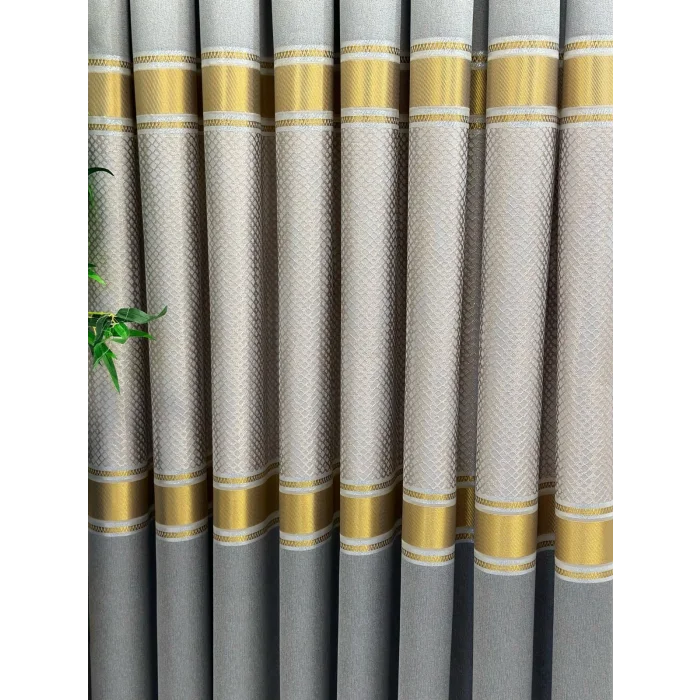 NİVEMESHOME MOZAİK FT614163 V-2001 GRİ 1/3 SIK PİLELİ FON PERDE APM