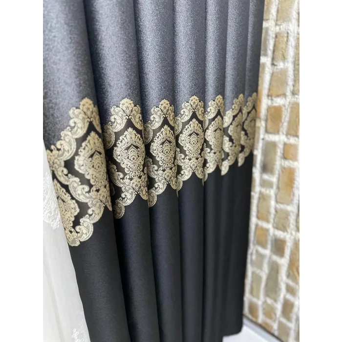 NİVEMESHOME PARLA V-932  1/3 SIK PİLELİ FON PERDE APM