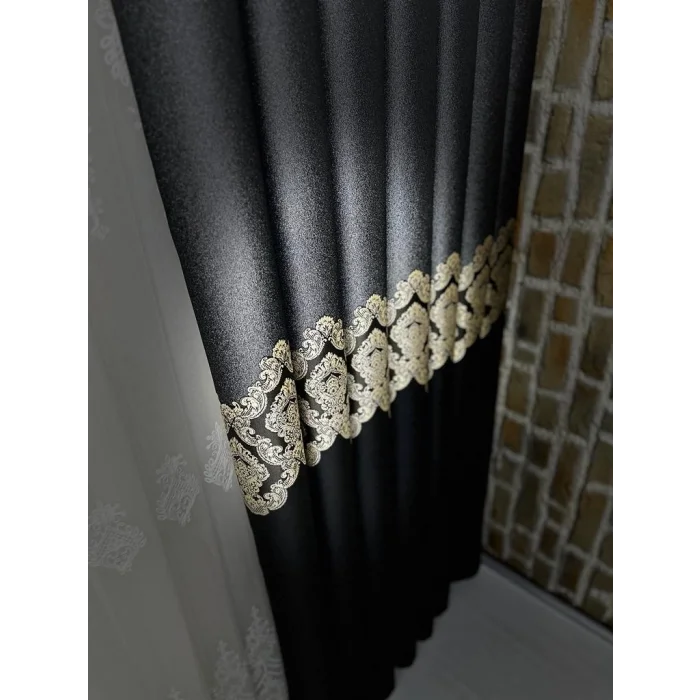 NİVEMESHOME PARLA V-932  1/3 SIK PİLELİ FON PERDE APM