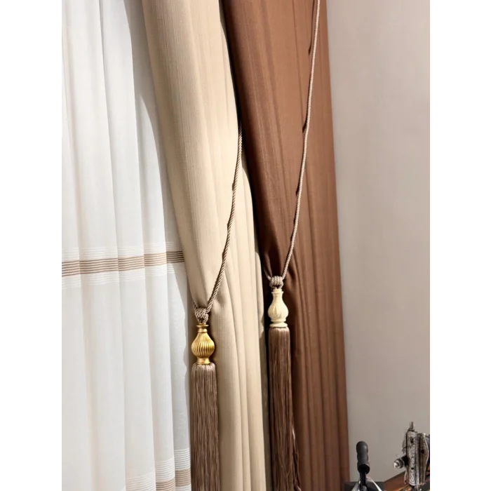 NIVEMESHOME ROMA LINO 1/3 TROPPI PIEGHE BEIGE TELA FONESTRA APM