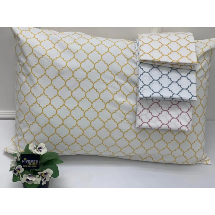 NIVEMESHOME FUNDA DE COJÍN AMARILLA CON DISEÑO GEOMÉTRICO JUEGO DE 2 50X70