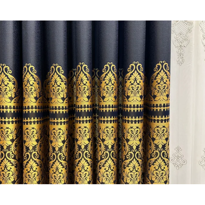 NİVEMESHOME SİDE FT632057 V- 503 LACİVERT 1/3 SIK PİLELİ FON PERDE APM