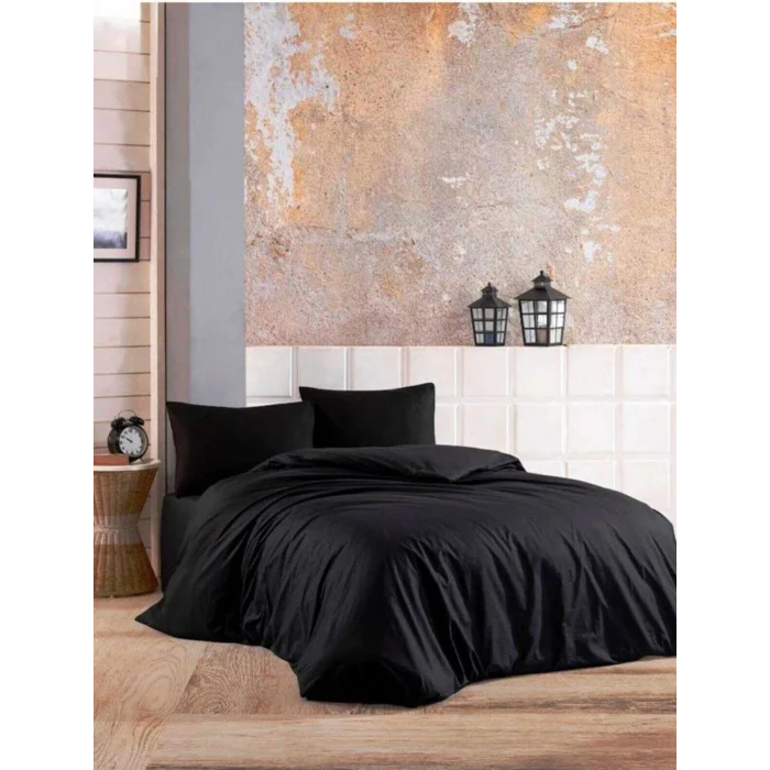 COPPIA DI LENZUOLA NIVEMESHOME NERE 100% COTONE