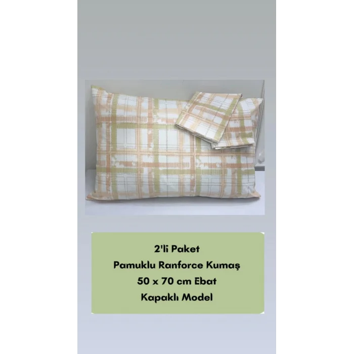 NİVEMESHOME SALMON ESTAMPADO ESCOCÉS JUEGO DE 2 FUNDA DE COJÍN CON CIERRE 50X70