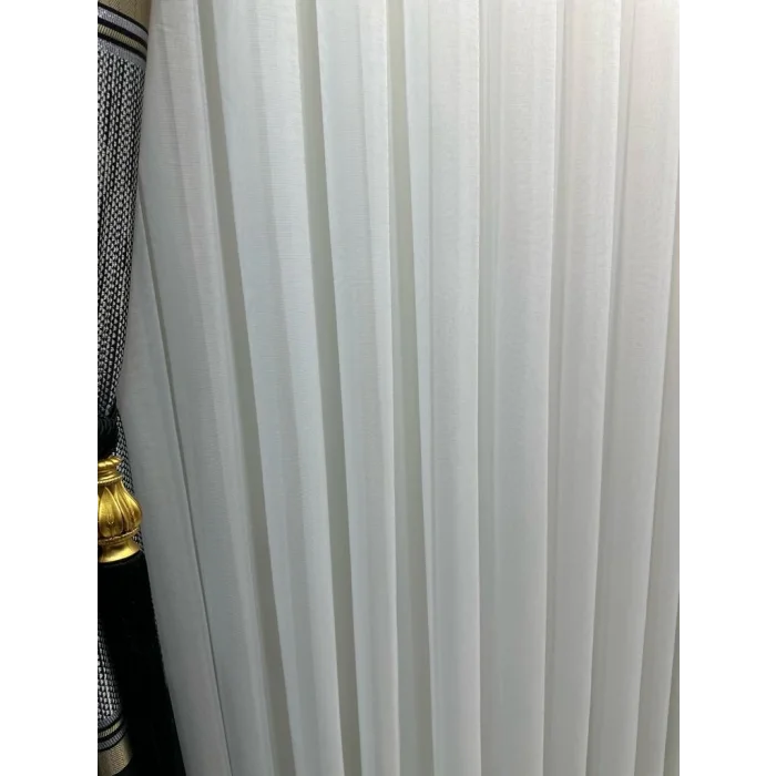 NİVEMESHOME TESLA WHITE GROUND 1/3 DENSE PILE TULLE CURTAIN APM
