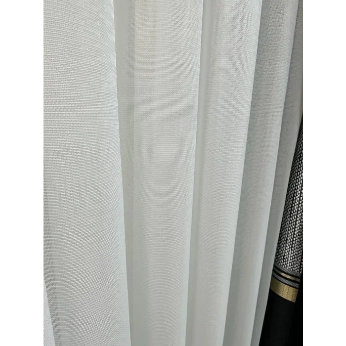 NİVEMESHOME TESLA WHITE GROUND 1/3 DENSE PILE TULLE CURTAIN APM