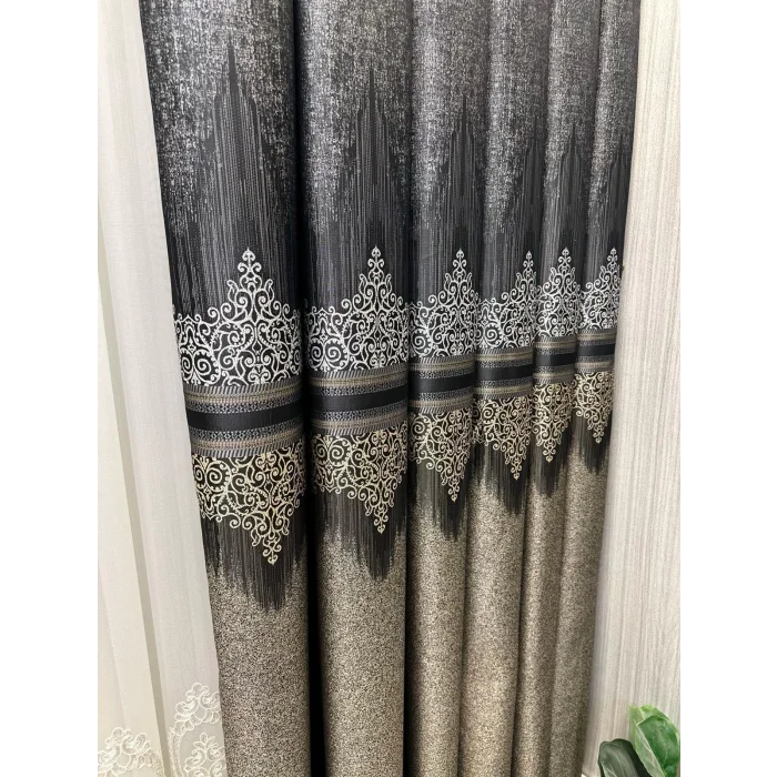 NİVEMESHOME TITUS FJ632145 V-913 NEGRO 1/3 PLISADA CORTINA TRASLÚCIDA APM