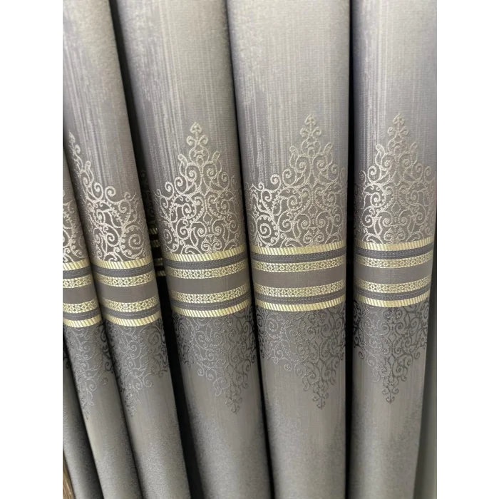 NİVEMESHOME TİTUS GÜMÜŞ FJ632145 V-5422 1/3 SIK PİLELİ FON PERDE APM