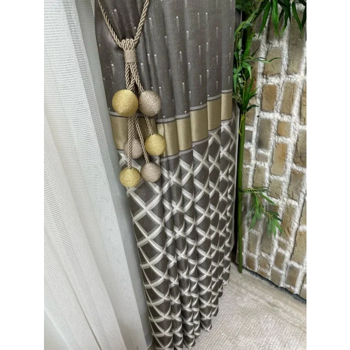 NİVEMESHOME TROYA V-5322 1/3 SIK PİLELİ FON PERDE APM