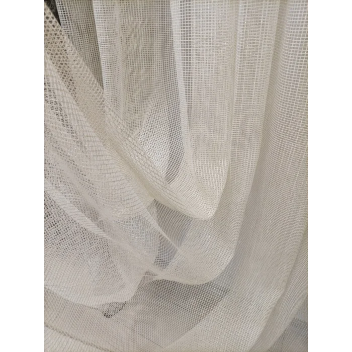 NİVEMESHOME VALDA KARE DESENLİ 1/3 SIK PİLE TÜL PERDE APM