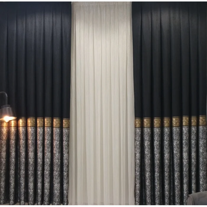 NİVEMESHOME VALDA KARE DESENLİ 1/3 SIK PİLE TÜL PERDE APM