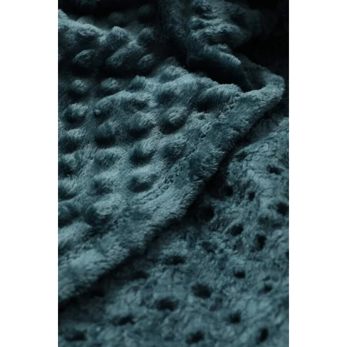 PEARLY PETROL AZUL DOS ENEROSA Y SUAVE CUBRECAMA DE DOS PLAZAS DE MERINO