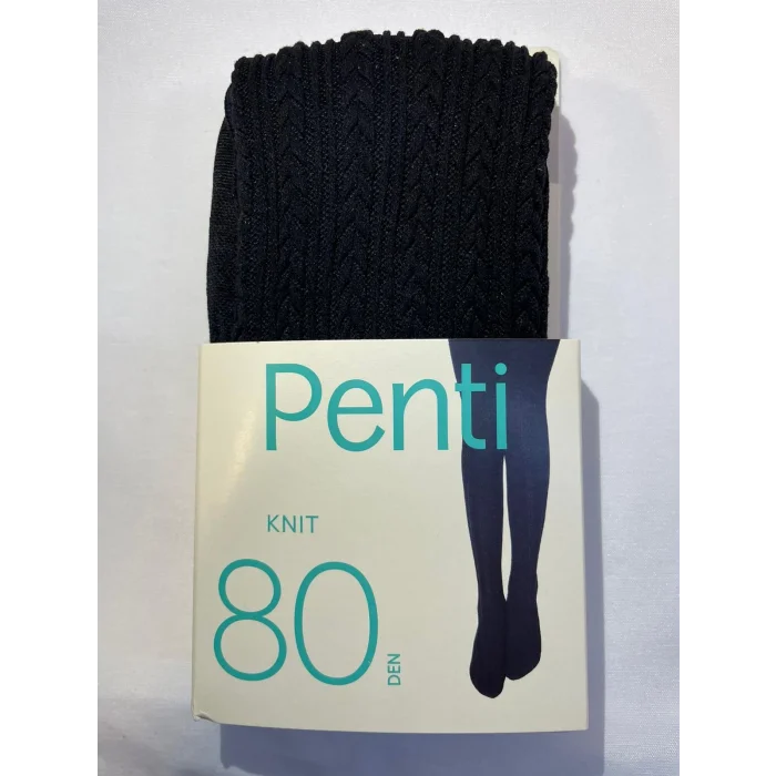 MEDIAS DE PANTY PENTI PRETTY KNIT 80 DEN NEGRO 6-8 AÑOS