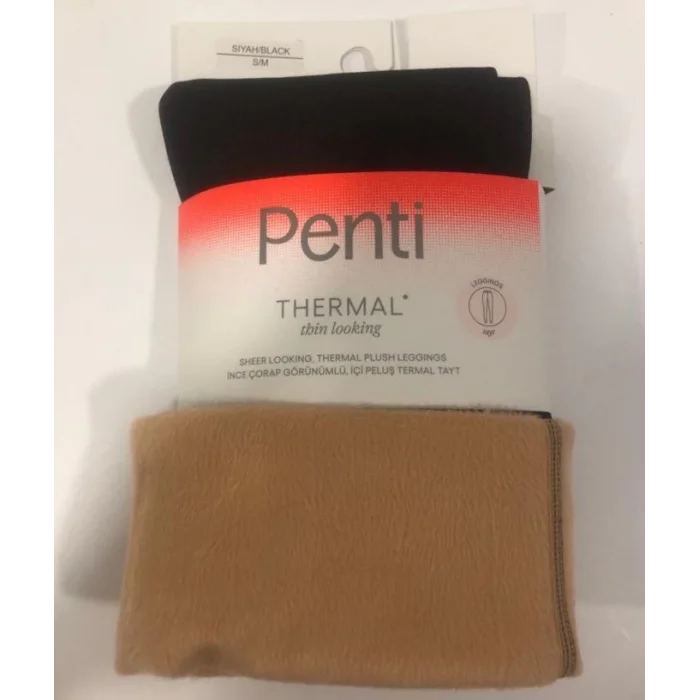PENTI THIN LOOKING THERMAL LEGGINGS CALZE NERE S-M