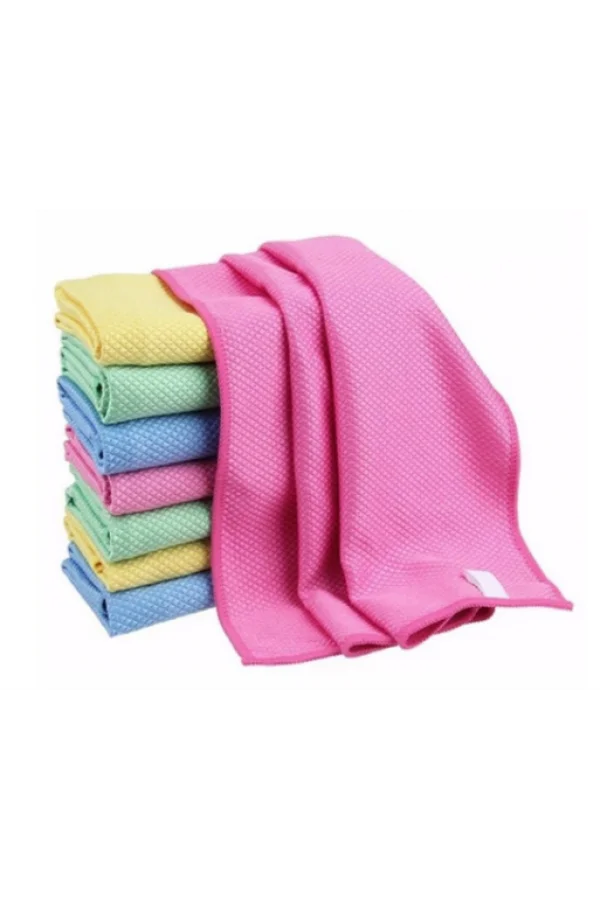 %100 MİCROFİBER BAKLAVA DESEN CAM BEZİ FISTIK YEŞİLİ 50X70 APM