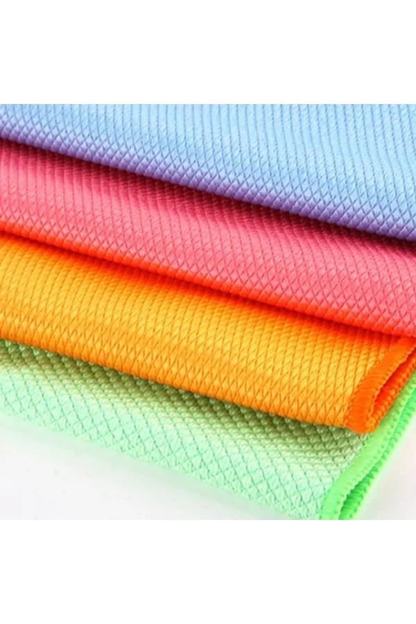 %100 MİKROFİBER BAKLAVA DESEN CAM BEZİ TURUNCU 50X70 APM