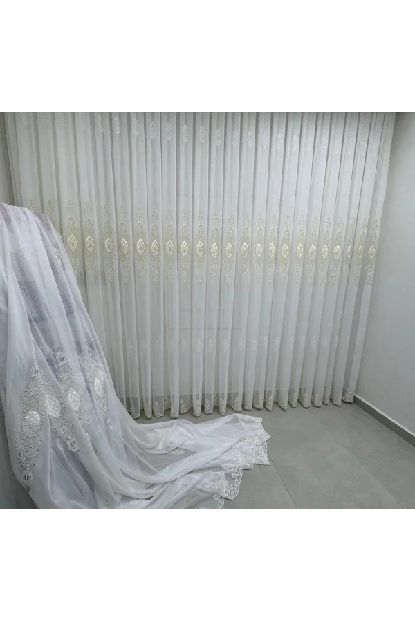 NİVEMESHOME ELİSYA 3812 ORO BRILLANTE 1/3 BORDADO CON BAMBÚ