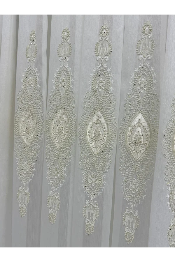 NİVEMESHOME ELİSYA 3812 ORO BRILLANTE 1/3 BORDADO CON BAMBÚ