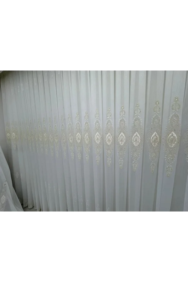 NİVEMESHOME ELİSYA 3812 ORO BRILLANTE 1/3 BORDADO CON BAMBÚ