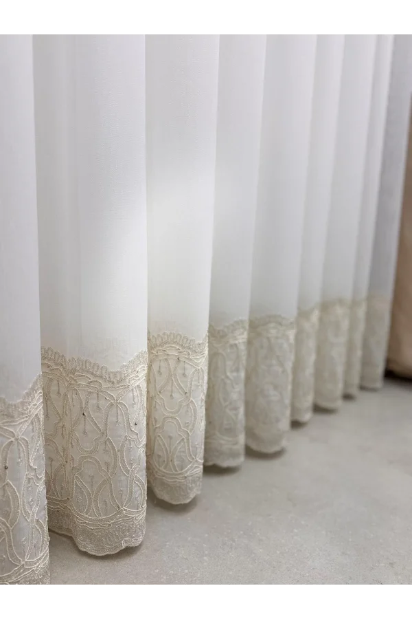 NİVEMESHOME LUMINA 7194 V2 1/3 PİLELİ BAMBU TÜL PERDE