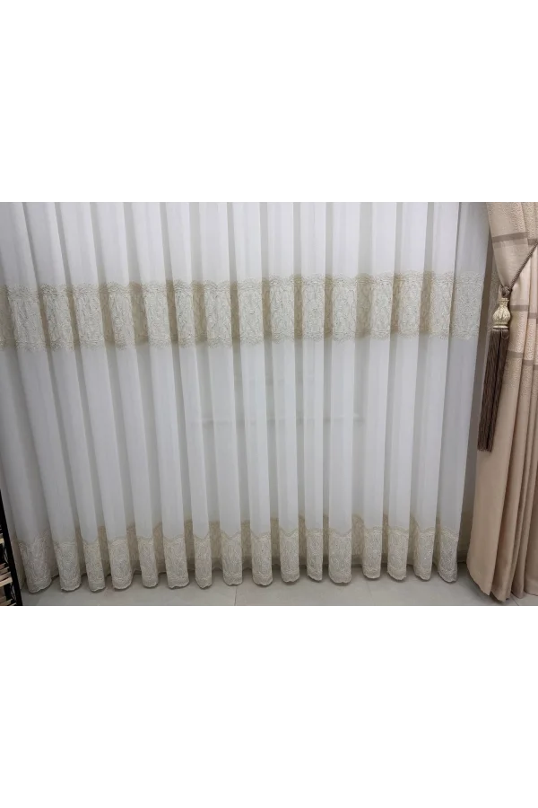 NİVEMESHOME LUMINA 7194 V2 1/3 PİLELİ BAMBU TÜL PERDE