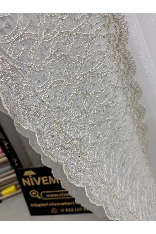 NİVEMESHOME LUMINA 7194 V2 1/3 PİLELİ BAMBU TÜL PERDE