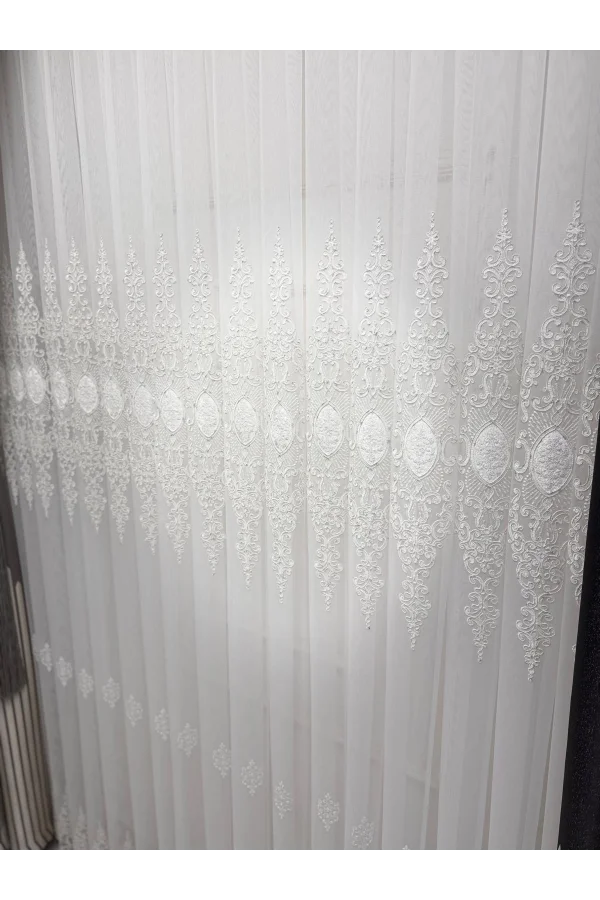 NIVEMESHOME BELYA APLİK4 PLATA 1/3 PILARES CORTINA DE BAMBÚ TÜLL