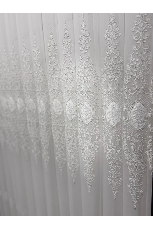 NIVEMESHOME BELYA APLİK4 PLATA 1/3 PILARES CORTINA DE BAMBÚ TÜLL