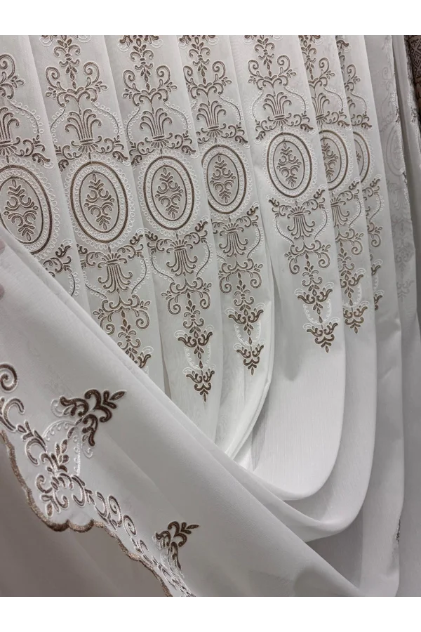 NIVEMESHOME ASPERA EKRU 1/3 PİLELİ TÜL PERDE APM