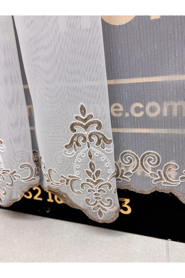 NIVEMESHOME ASPERA EKRU 1/3 PİLELİ TÜL PERDE APM