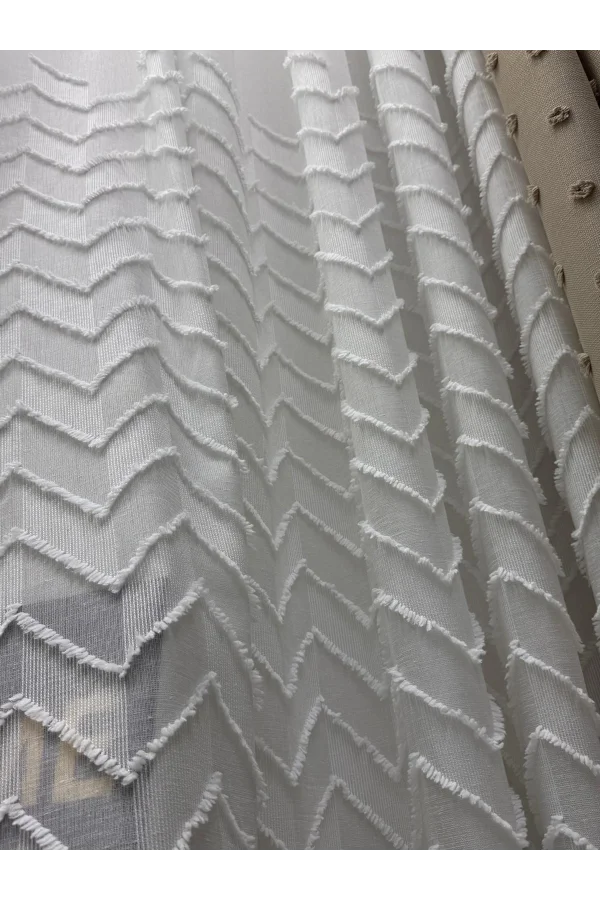 NİVEMESHOME SAREL KETEN 1/3 PİLELİ  TÜL PERDE APM