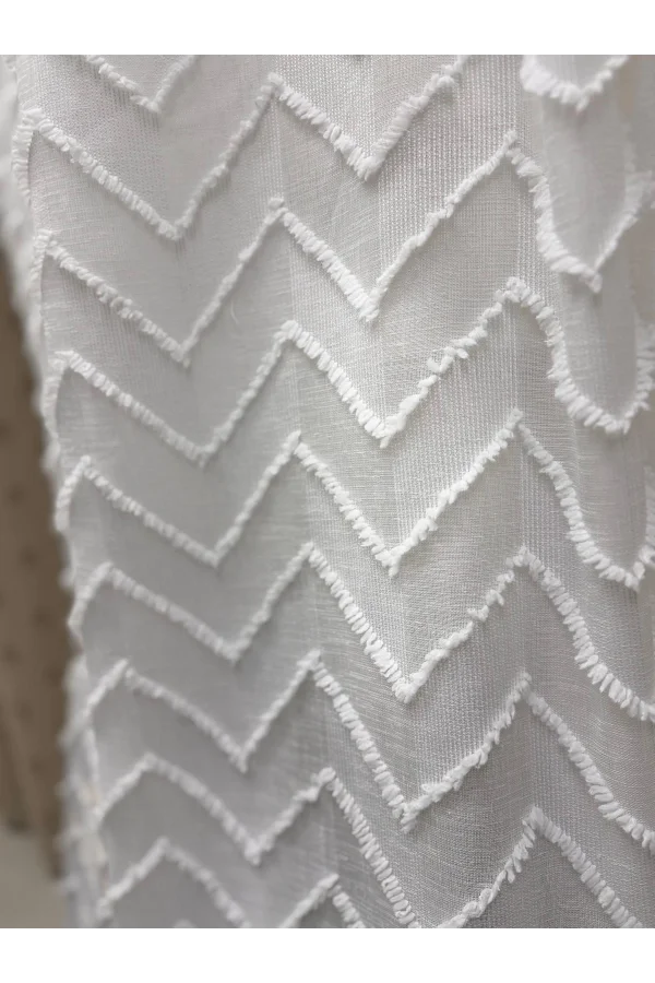 NİVEMESHOME SAREL KETEN 1/3 PİLELİ  TÜL PERDE APM