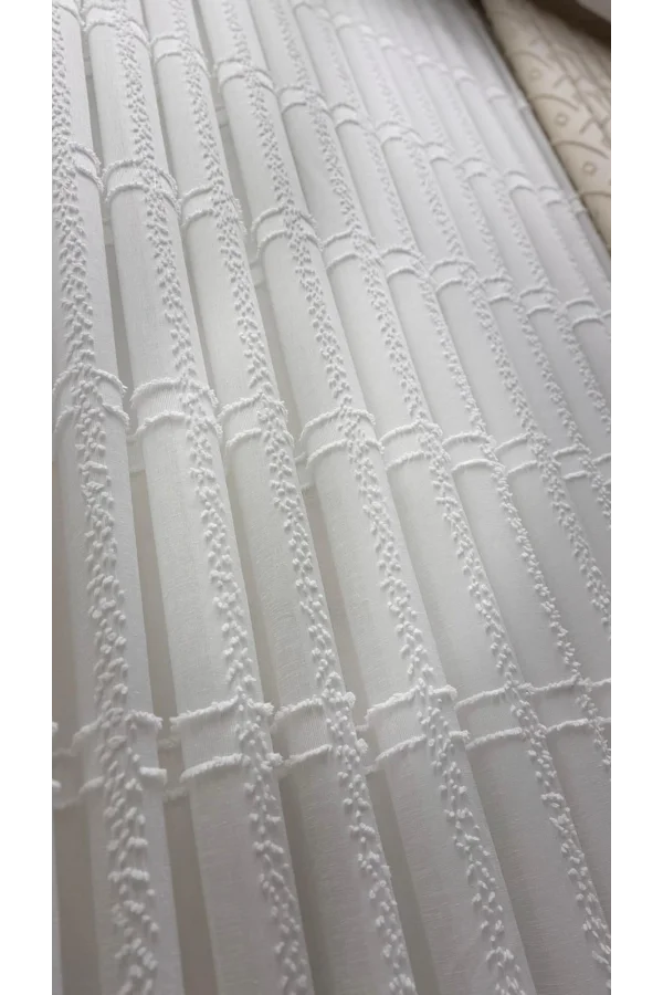 NİVEMESHOME  KONAK 1-0028 EKRU  1/3 PİLELİ TÜL PERDE