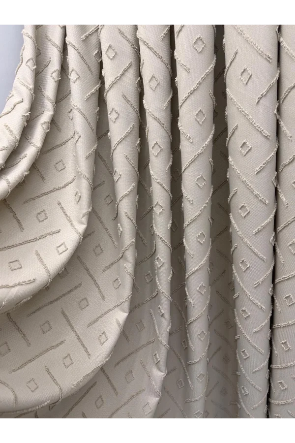 NİVEMESHOME HİSAR 3-0006 V2 BEJ 13 PİLELİ FON PERDE