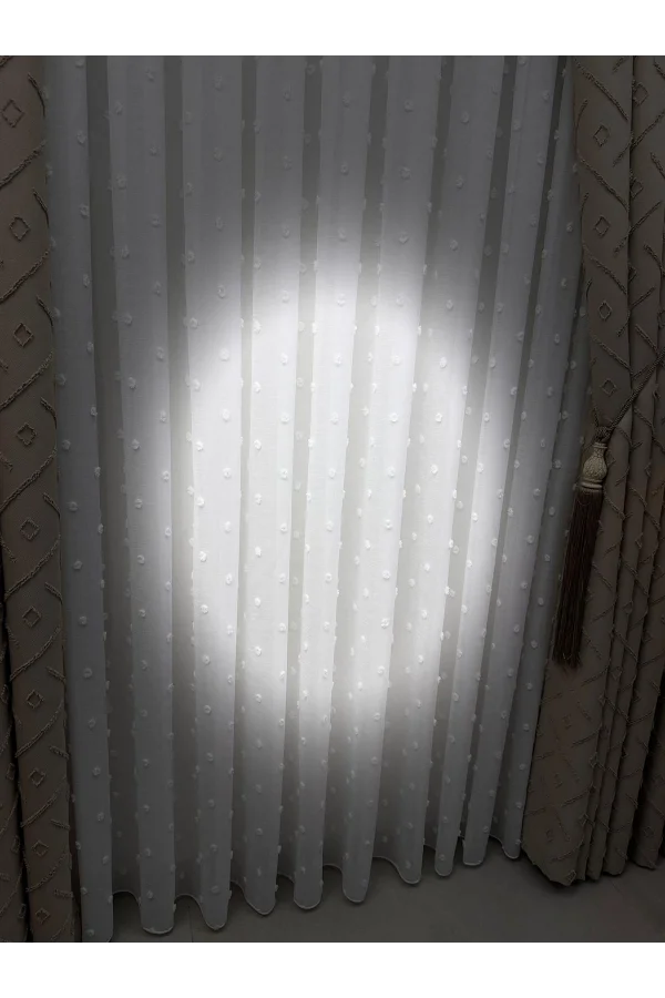 NİVEMESHOME ARYEL 1/3 PİLELİ TÜL PERDE APM