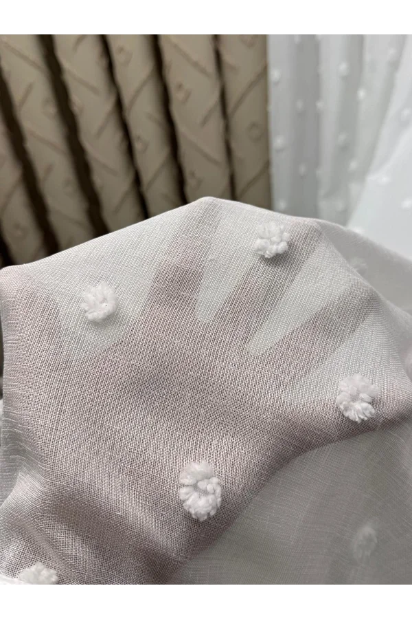 NİVEMESHOME ARYEL 1/3 PİLELİ TÜL PERDE APM