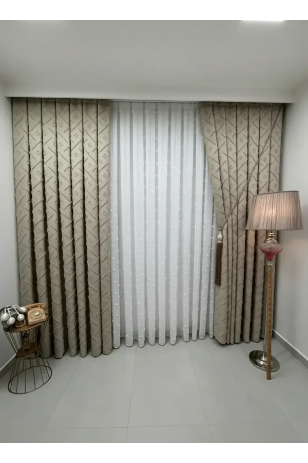 NİVEMESHOME ARYEL  1-006 1/2,5 PİLELİ  TÜL PERDE APM