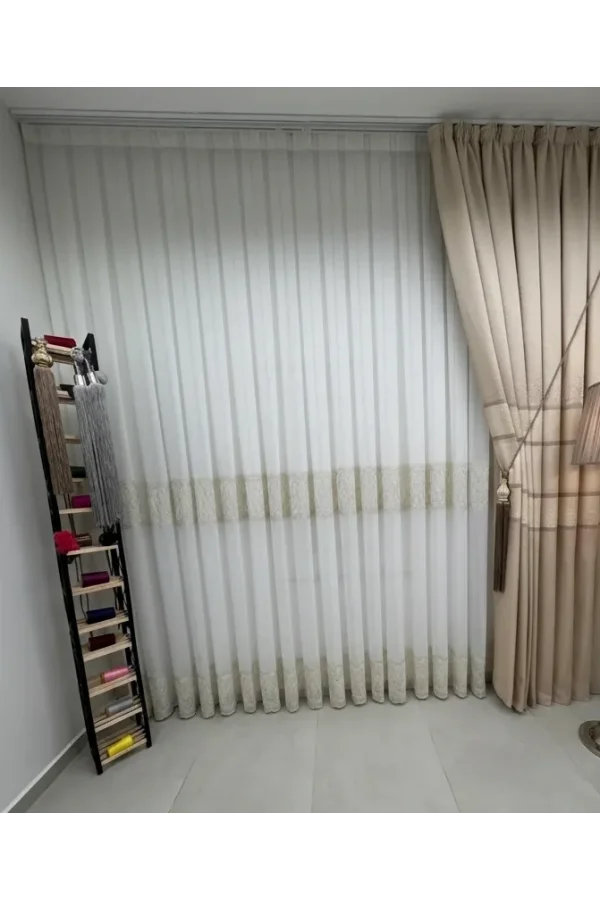 NİVEMESHOME LUMİNA 7194 V2 1/2,5 PİLELİ BAMBU TÜL PERDE