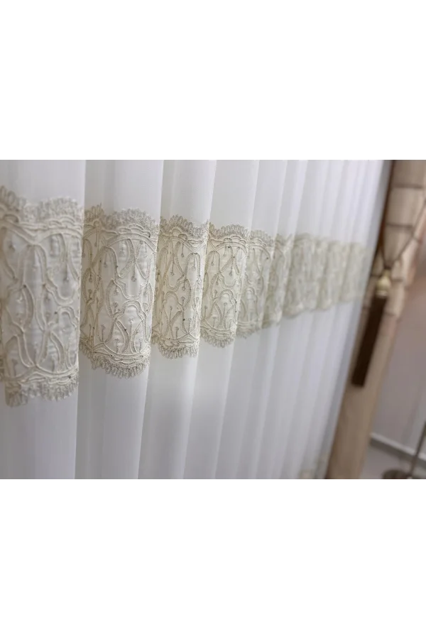 NİVEMESHOME LUMİNA 7194 V2 1/2,5 PİLELİ BAMBU TÜL PERDE