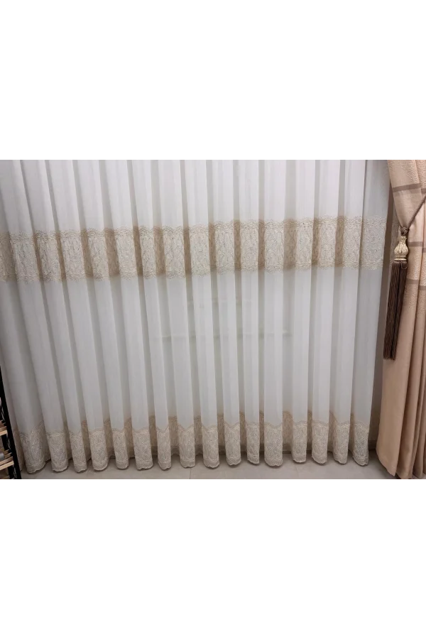 NİVEMESHOME LUMİNA 7194 V2 1/2,5 PİLELİ BAMBU TÜL PERDE