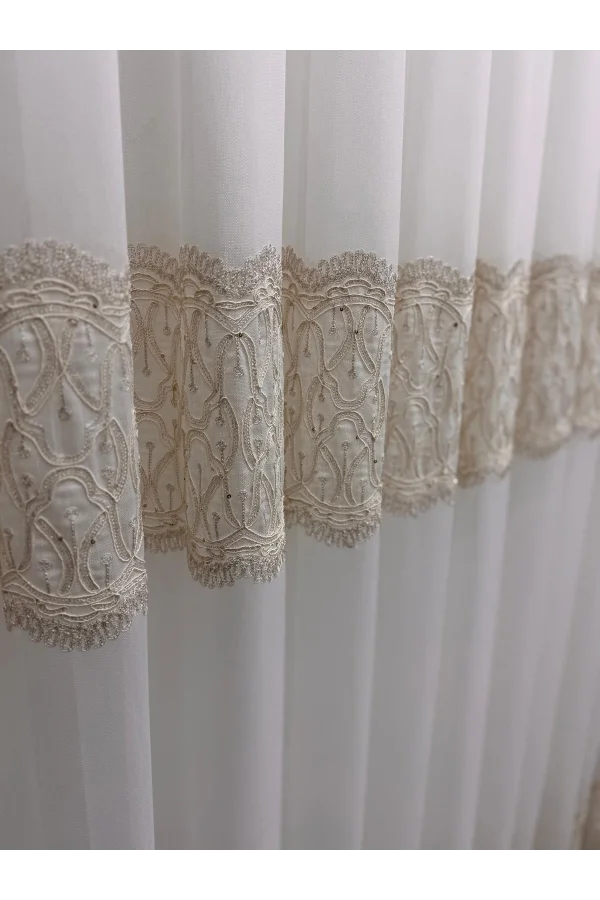 NİVEMESHOME LUMİNA 7194 V2 1/2,5 PİLELİ BAMBU TÜL PERDE