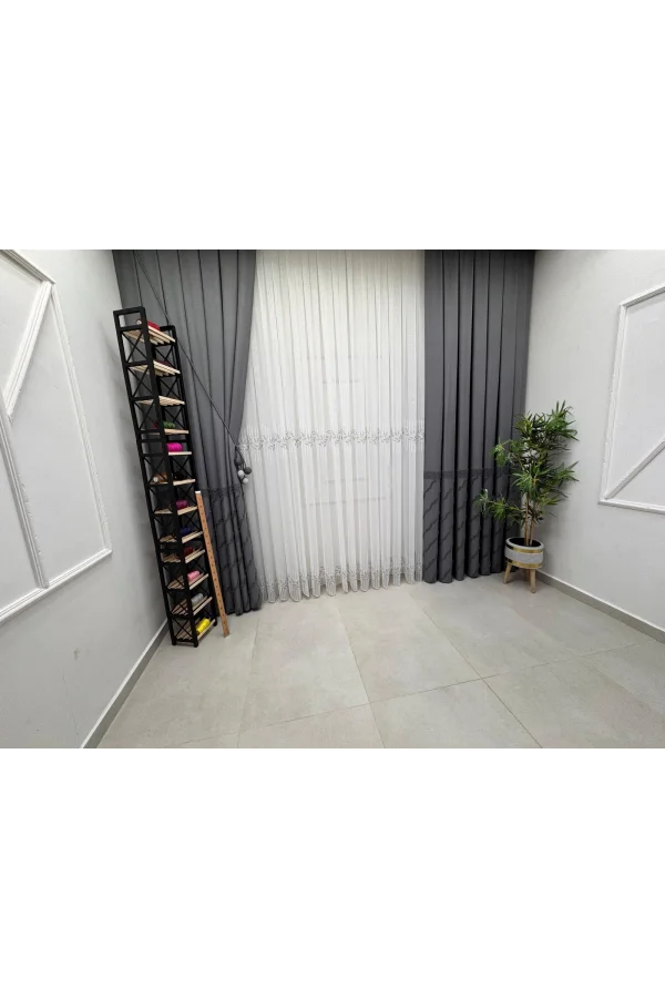 NİVEMESHOME EYLÜLZADE PLATA DETALLE 1/2,5 TUL CON PLIEGUES CORTINAS APM