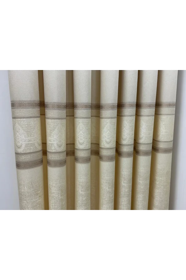 NİVEMESHOME ÜRGÜP V-115 KREM 1/3 SIK PİLE FON PERDE APM