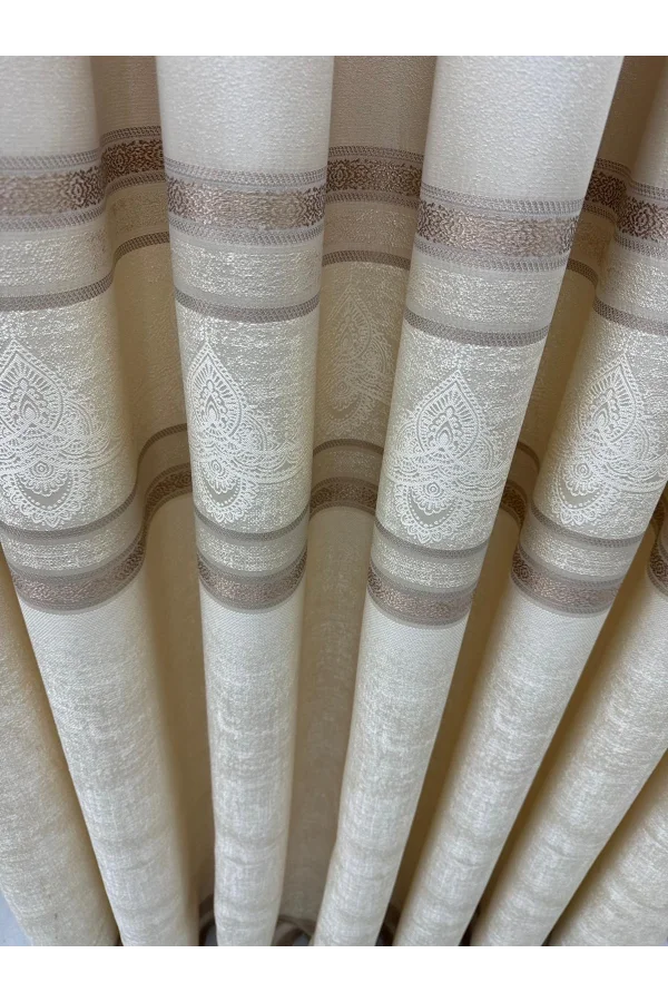 NİVEMESHOME ÜRGÜP V-115 KREM 1/3 SIK PİLE FON PERDE APM