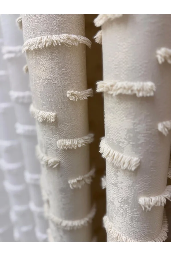 NİVEMESHOME DURU 3-0008 EKRU 1/3 PİLELİ ФОН ЗАНАВЕС