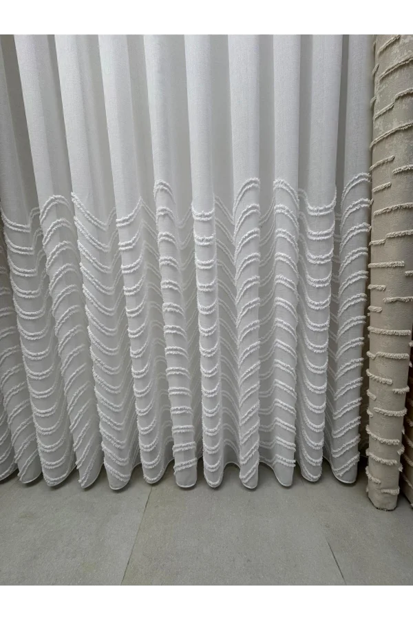 NİVEMESHOME DURU 1/3 PİLELİ TÜL PERDE APM